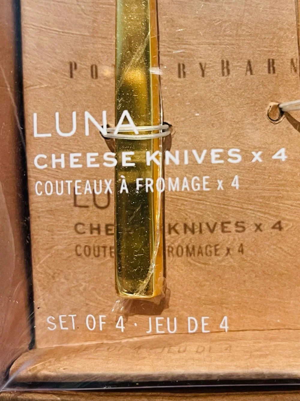 NEW! Pottery Barn Cheese Knives Set of 4 NIB